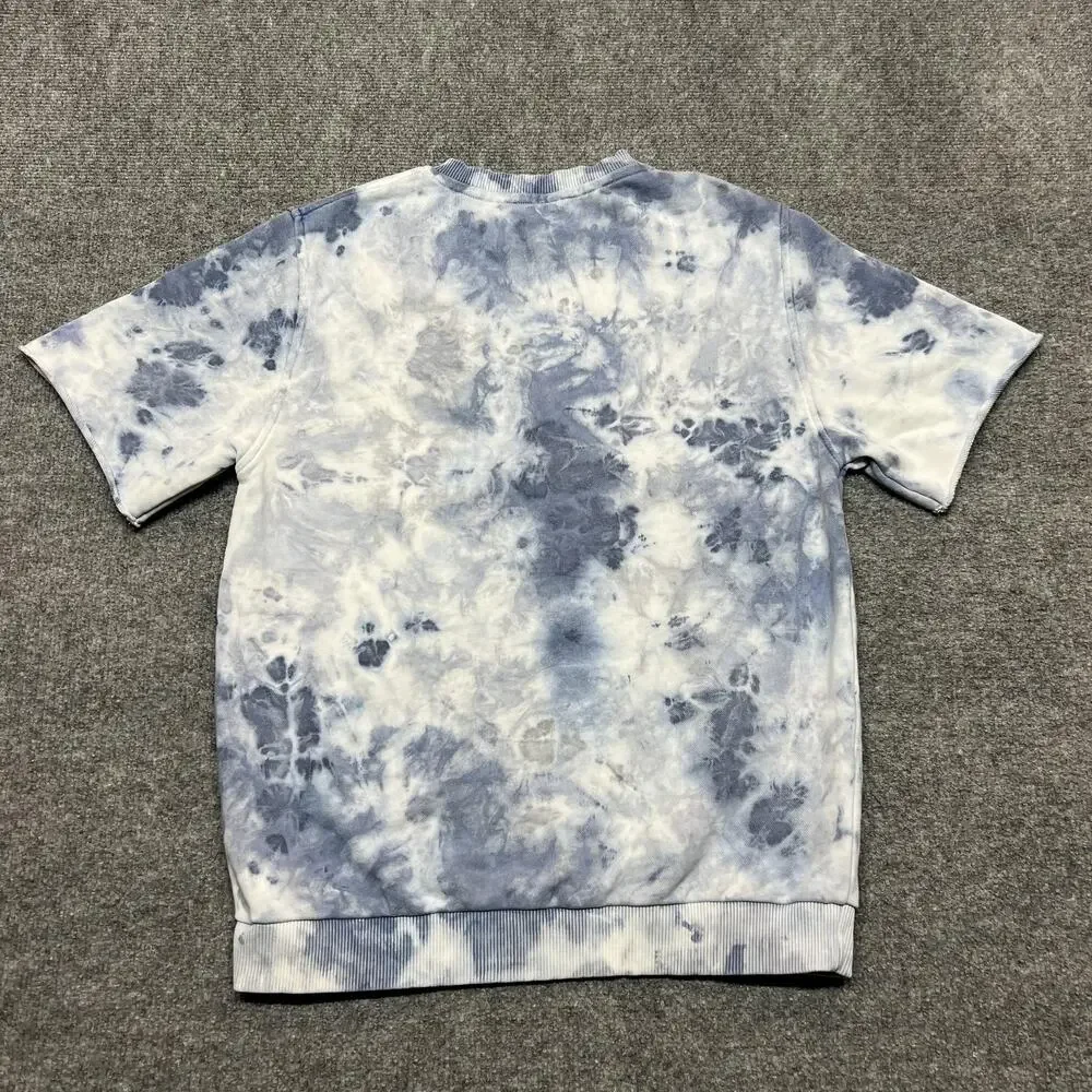 Nike Sweatshirt Kids XL Blue Tie Dye Short Sleeve Crewneck Pullover FB1333-491